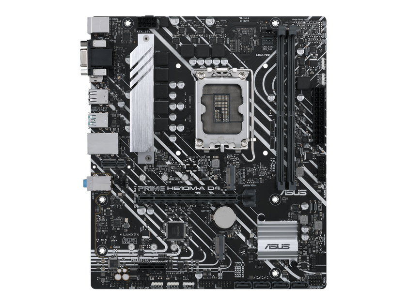 ASUS PRIME H610M-A D4-CSM LGA 1700 (Intel 12th & 13th Gen) Micro-ATX Commercial Motherboard (PCIe 4.0, DDR4, 2xM.2 slots, 1Gb LAN, rear USB 3.2 Gen 2 ports, DP/HDMI/D-Sub, SPI-TPM header, ACCE)