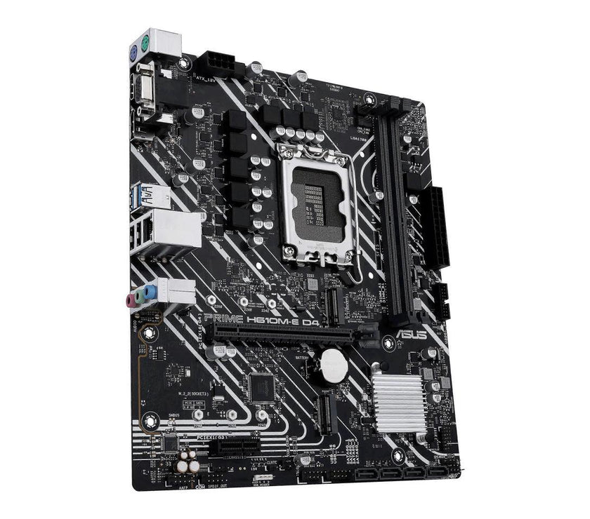 ASUS PRIME H610M-A D4-CSM LGA 1700 (Intel 12th & 13th Gen) Micro-ATX Commercial Motherboard (PCIe 4.0, DDR4, 2xM.2 slots, 1Gb LAN, rear USB 3.2 Gen 2 ports, DP/HDMI/D-Sub, SPI-TPM header, ACCE)