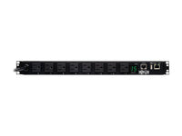 Tripp Lite 1.4 kWatts Single-Phase Switched PDU, LX Platform Interface, 120V Outlets (8 x 5-15R), NEMA x 5-15P, 12.0 Feet Cord, 1U Rack, TAA (PDUMH15NET2LX)