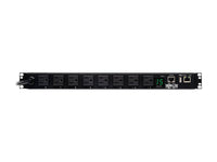 Tripp Lite 1.4 kWatts Single-Phase Switched PDU, LX Platform Interface, 120V Outlets (8 x 5-15R), NEMA x 5-15P, 12.0 Feet Cord, 1U Rack, TAA (PDUMH15NET2LX)
