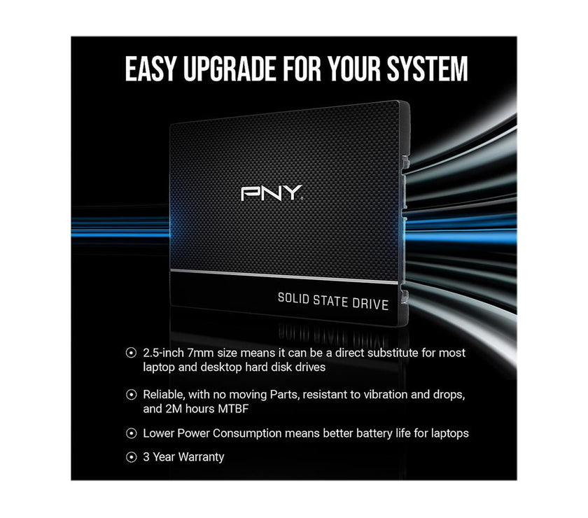 PNY CS900 500GB 2.5" SATA III INTERNAL Solid State Drive (SSD) - SSD7CS900-500-RB