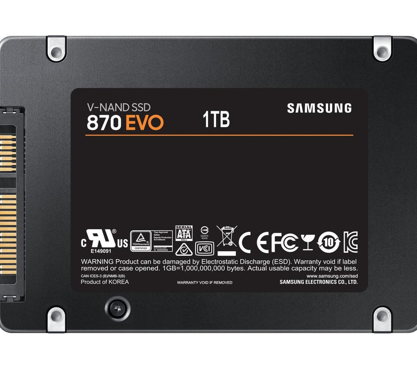 Samsung 870 EVO SATA III SSD 1TB 2.5” Internal Solid State Drive, Upgrade PC or Laptop Memory and Storage for IT Pros, Creators, Everyday Users, MZ-77E1T0B/AM