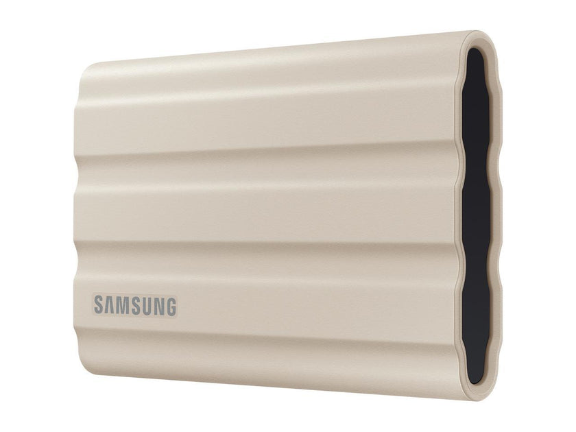 SAMSUNG T7 Shield 2TB, Portable SSD, up to 1050MB/s, USB 3.2 Gen2, Rugged, IP65 Rated, for Photographers, Content Creators and Gaming, External Solid State Drive ?(MU-PE2T0K/AM, 2022), Beige