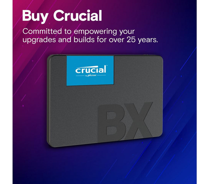 Crucial BX500 480GB 3D NAND SATA 2.5-Inch Internal SSD, up to 540 MB/s - CT480BX500SSD1