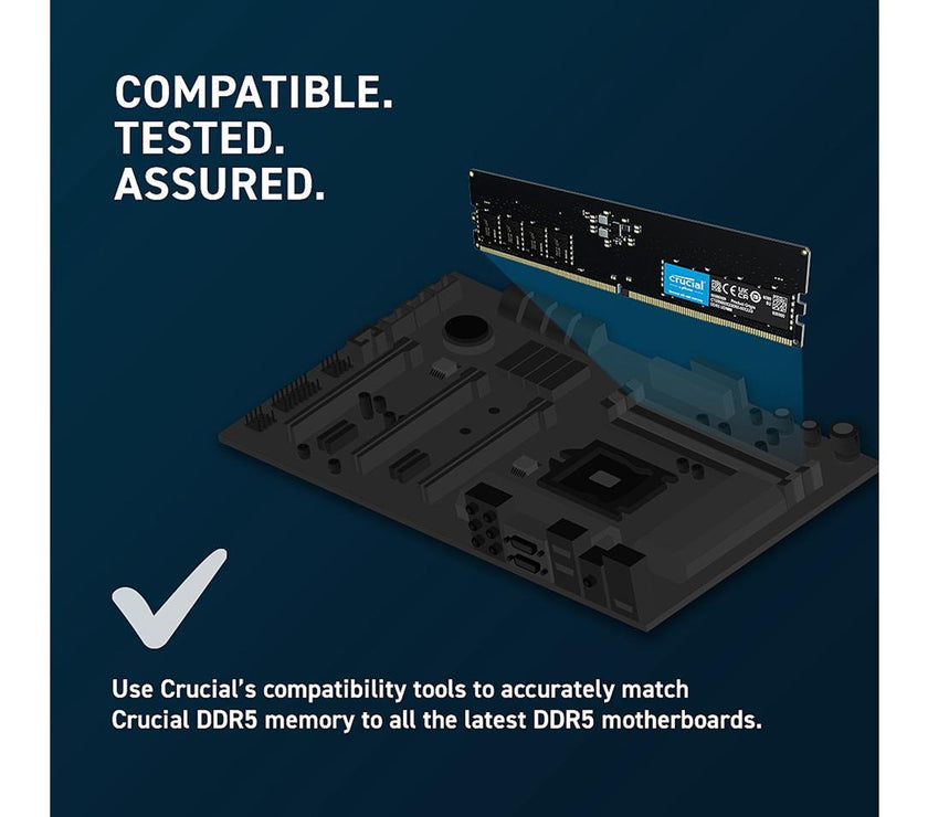 Crucial 32GB (2 x 16GB) DDR5 5600 (PC5 44800) Desktop Memory Model CT2K16G56C46U5