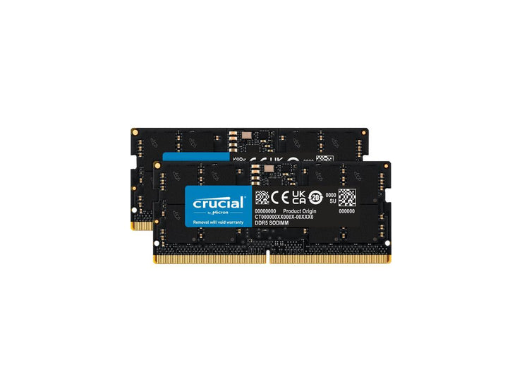 Crucial 32GB (2 x 16GB) 262-Pin DDR5 SO-DIMM DDR5 4800 (PC4 38400) Laptop Memory Model CT2K16G48C40S5