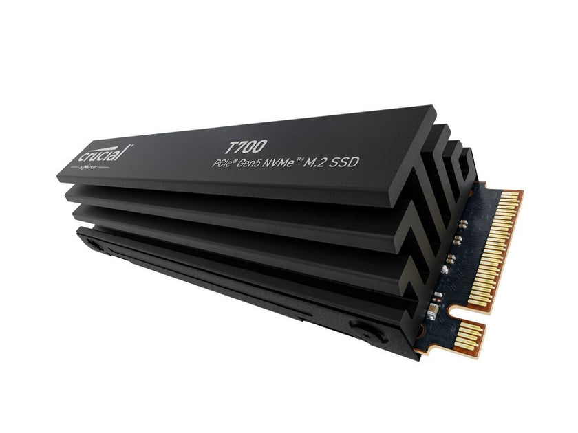 Crucial T700 GEN5 NVME M.2  SSD w/ Heatsink 2280 1TB PCI-Express 5.0 x4 TLC NAND² Internal Solid State Drive (SSD) CT1000T700SSD5