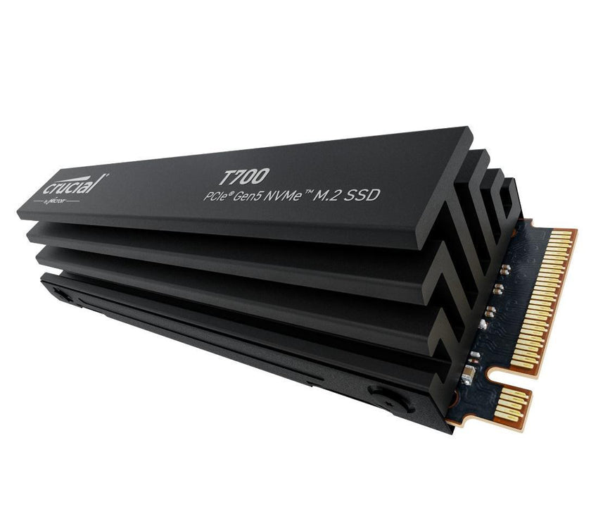 Crucial T700 GEN5 NVME M.2  SSD w/ Heatsink 2280 1TB PCI-Express 5.0 x4 TLC NAND² Internal Solid State Drive (SSD) CT1000T700SSD5