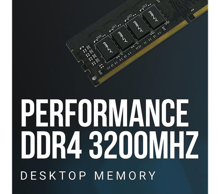 PNY 8GB DDR4 3200 (PC4 25600) Desktop Memory Model MD8GSD43200-TB