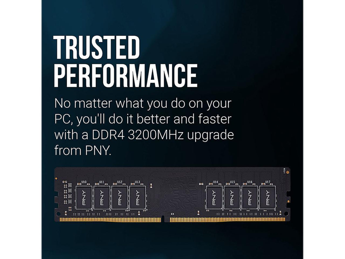 PNY 8GB DDR4 3200 (PC4 25600) Desktop Memory Model MD8GSD43200-TB