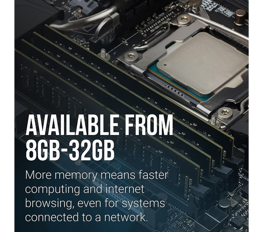 PNY 8GB DDR4 3200 (PC4 25600) Desktop Memory Model MD8GSD43200-TB