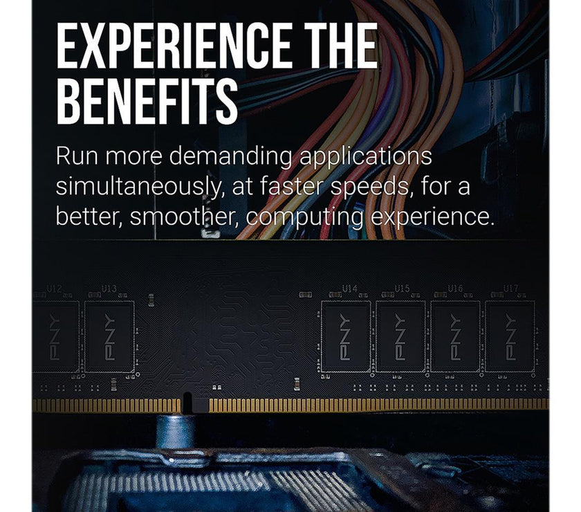PNY 8GB DDR4 3200 (PC4 25600) Desktop Memory Model MD8GSD43200-TB
