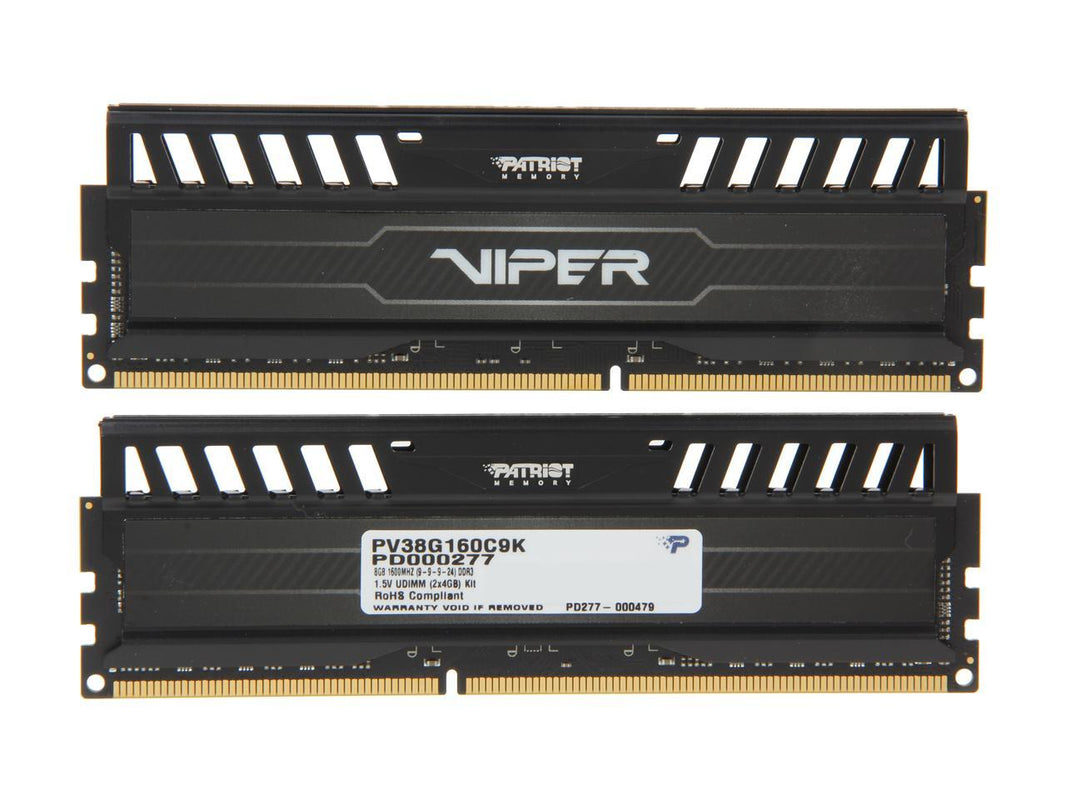 Patriot Viper 3 8GB (2 x 4GB) 240-Pin PC RAM DDR3 1600 (PC3 12800) Desktop Memory Model PV38G160C9K