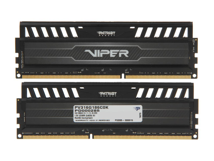 Patriot Viper 3 16GB (2 x 8GB) 240-Pin PC RAM DDR3 1866 (PC3 15000) Desktop Memory Model PV316G186C0K