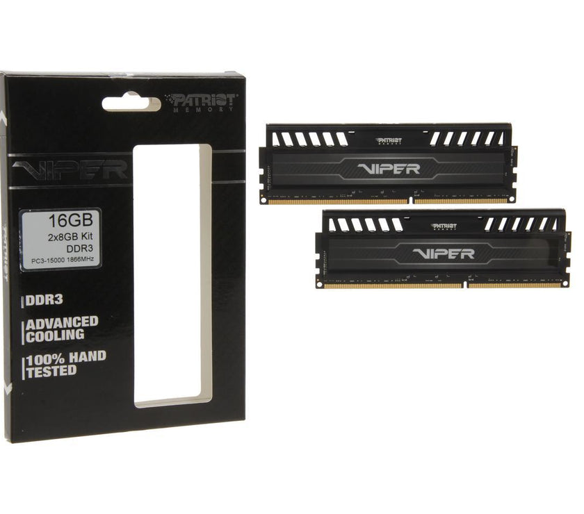 Patriot Viper 3 16GB (2 x 8GB) 240-Pin PC RAM DDR3 1866 (PC3 15000) Desktop Memory Model PV316G186C0K