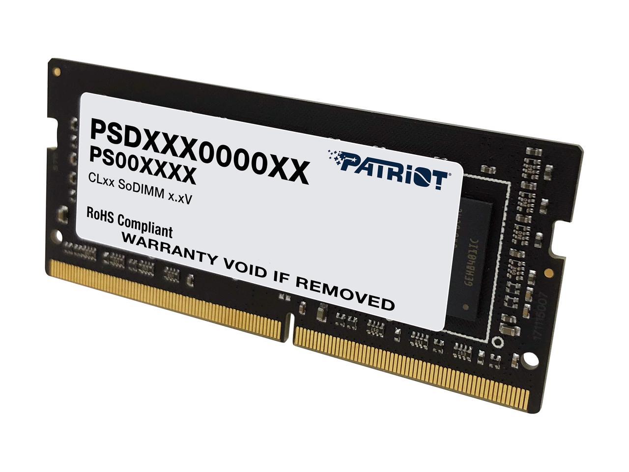 Patriot Signature Line 32GB 260-Pin DDR4 SO-DIMM DDR4 3200 (PC4 25600) Laptop Memory Model PSD432G32002S