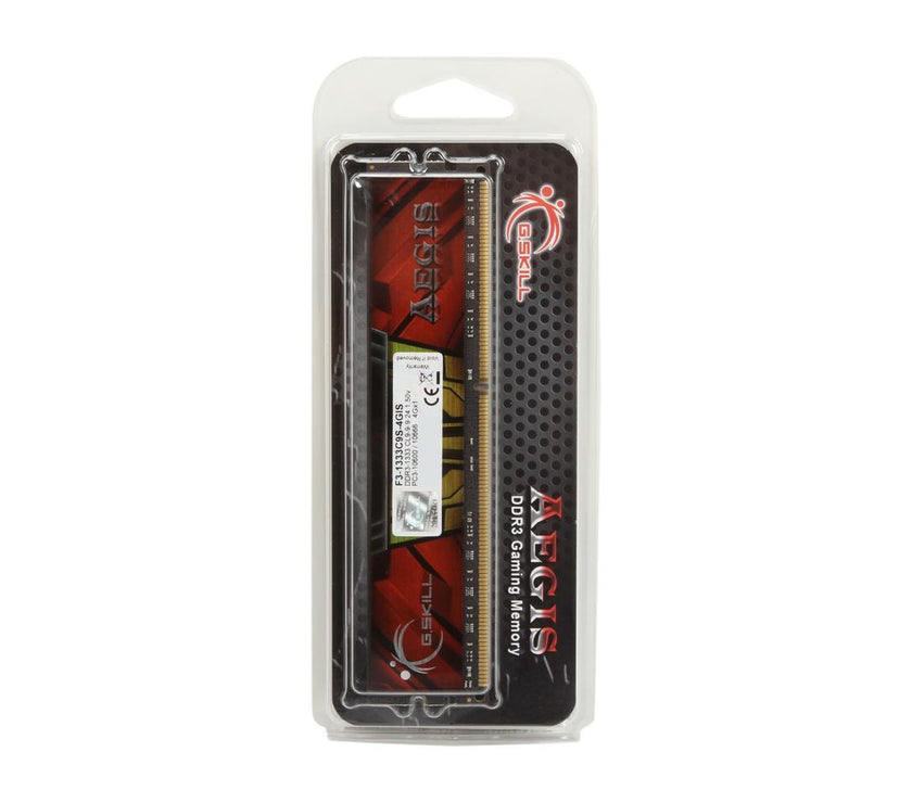 G.SKILL AEGIS 4GB 240-Pin PC RAM DDR3 1333 (PC3 10600) Desktop Memory Model F3-1333C9S-4GIS