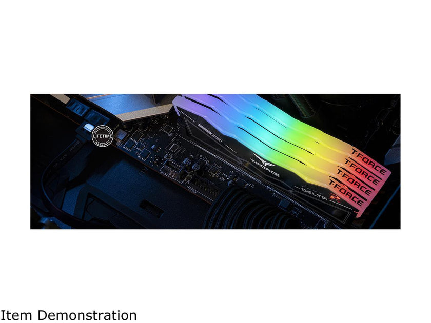 Team T-Force Delta RGB 32GB (2 x 16GB) 288-Pin PC RAM DDR5 6000 (PC5 48000) Desktop Memory Model FF3D532G6000HC28ADC01