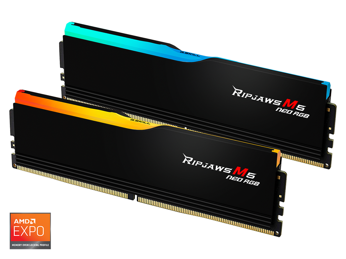 G.SKILL Ripjaws M5 RGB Series 32GB (2 x 16GB) 288-Pin PC RAM DDR5 6000 (PC5 48000) Desktop Memory