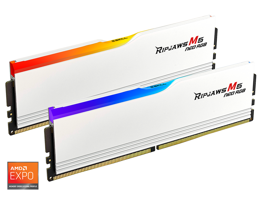 G.SKILL Ripjaws M5 RGB Series 32GB (2 x 16GB) 288-Pin PC RAM DDR5 6000 (PC5 48000) Desktop Memory