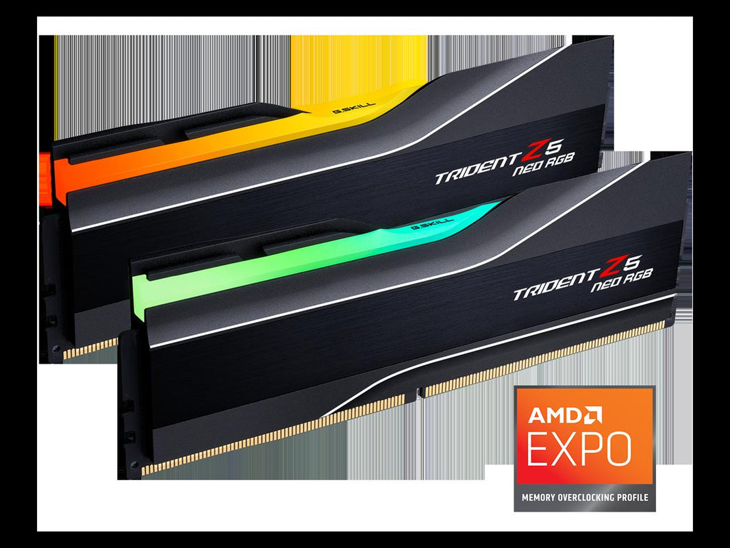 G.SKILL Trident Z5 Neo RGB Series AMD EXPO 32GB (2 x 16GB) 288-Pin PC RAM DDR5 6000 (PC5 48000) Desktop Memory Model F5-6000J3038F16GH2-TZ5NR
