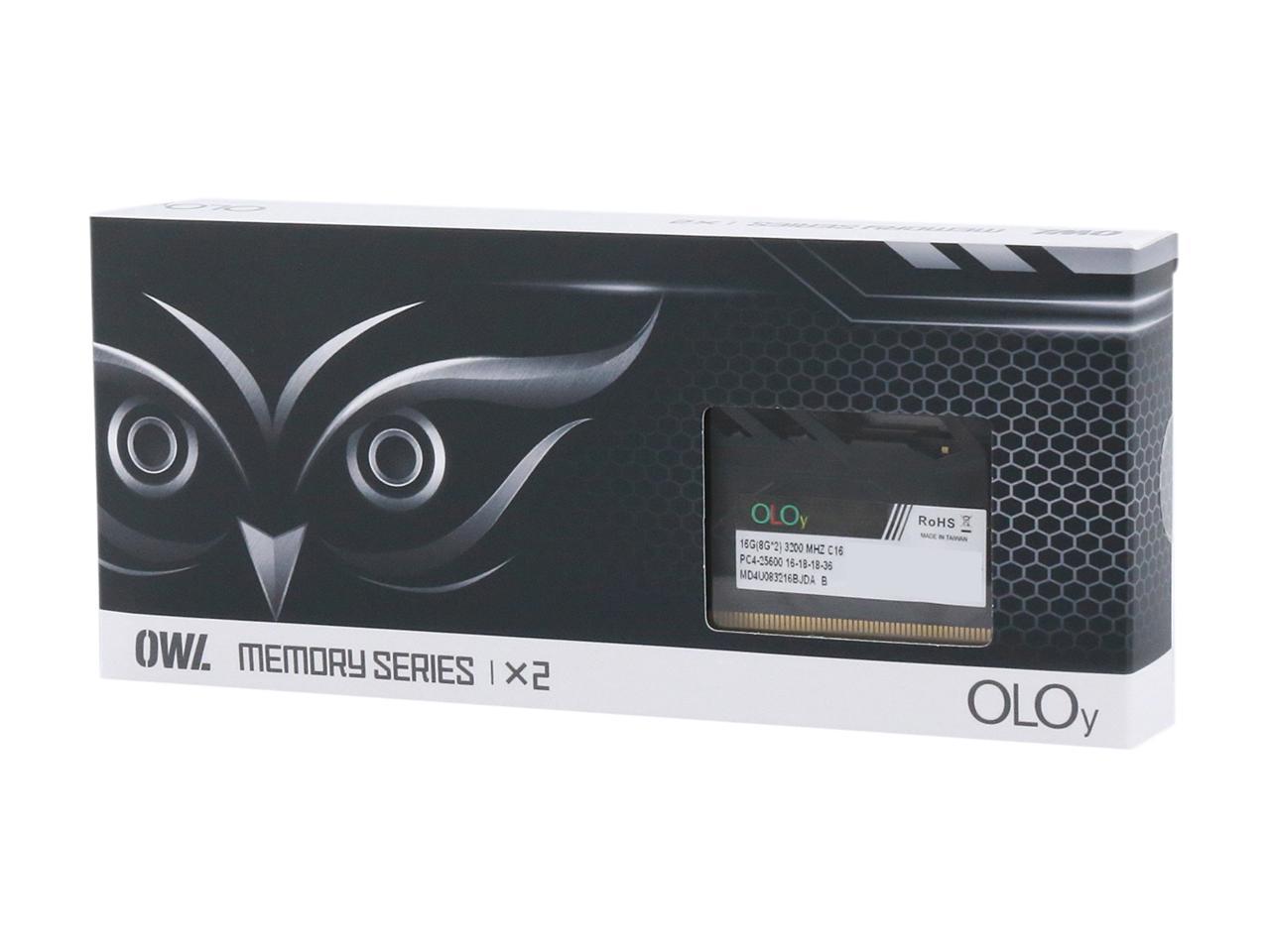 OLOy OWL 32GB (2 x 16GB) 288-Pin PC RAM DDR4 3600 (PC4 28800) Desktop Memory Model MD4U1636181CHKDA