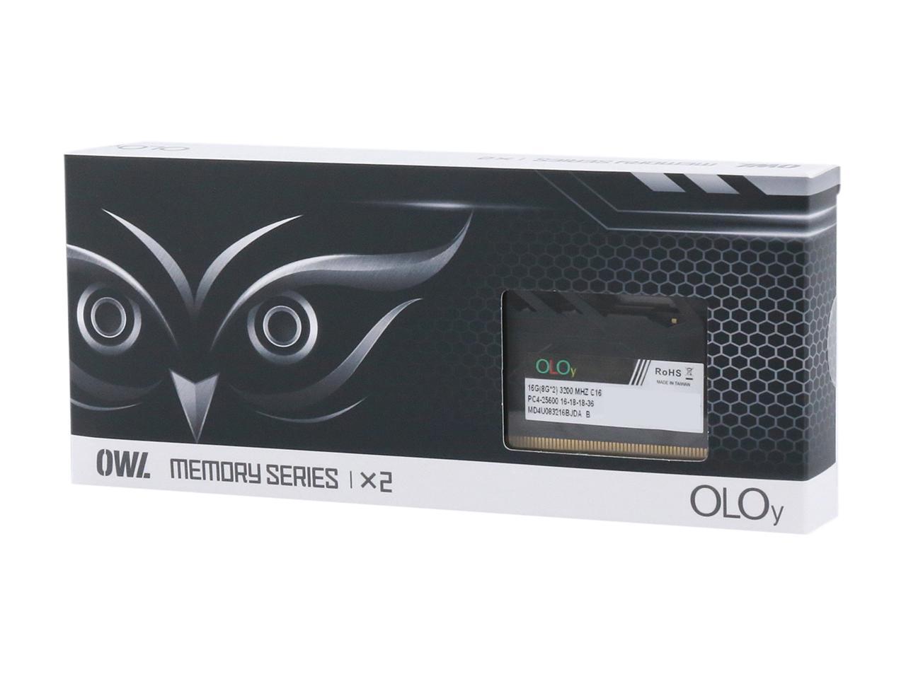 OLOy OWL 32GB (2 x 16GB) 288-Pin PC RAM DDR4 3600 (PC4 28800) Desktop Memory Model MD4U1636181CHKDA