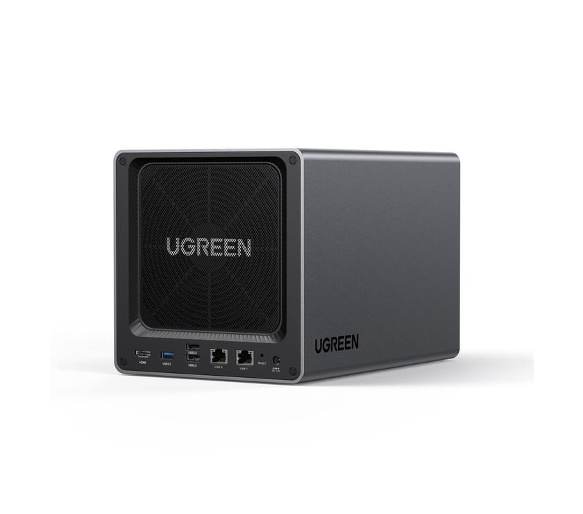 UGREEN NASync DXP4800, 4-Bay NAS with Intel®  N100 Quad-Core CPU (Up to 3.4GHz) 8GB DDR5, 2x M.2 PCIe Slots, 2.5GbE Port, SD Card Reader (Diskless)