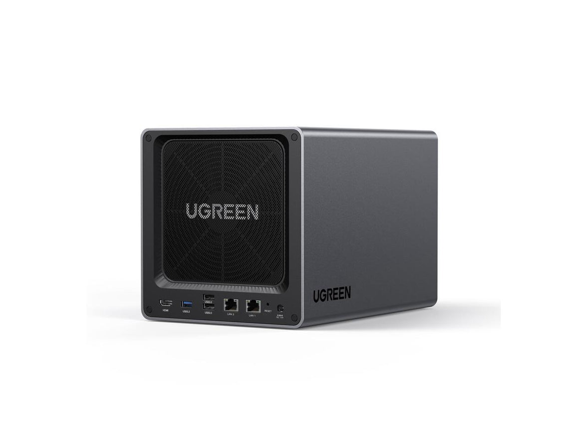 UGREEN NASync DXP4800, 4-Bay NAS with Intel®  N100 Quad-Core CPU (Up to 3.4GHz) 8GB DDR5, 2x M.2 PCIe Slots, 2.5GbE Port, SD Card Reader (Diskless)