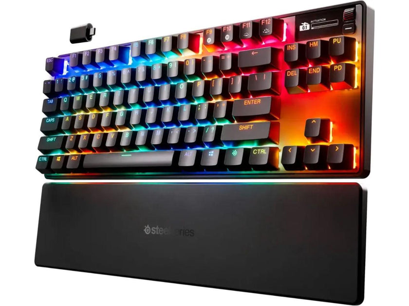 SteelSeries 64871 Apex Pro TKL Gen 3 Wireless HyperMagnetic Gaming Keyboard - With Rapid Tap, Rapid Trigger, Adjustable Actuation Gaming Keyboard