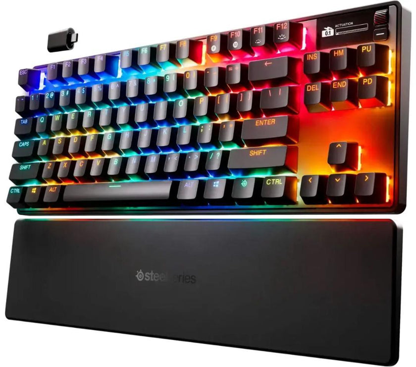 SteelSeries 64871 Apex Pro TKL Gen 3 Wireless HyperMagnetic Gaming Keyboard - With Rapid Tap, Rapid Trigger, Adjustable Actuation Gaming Keyboard