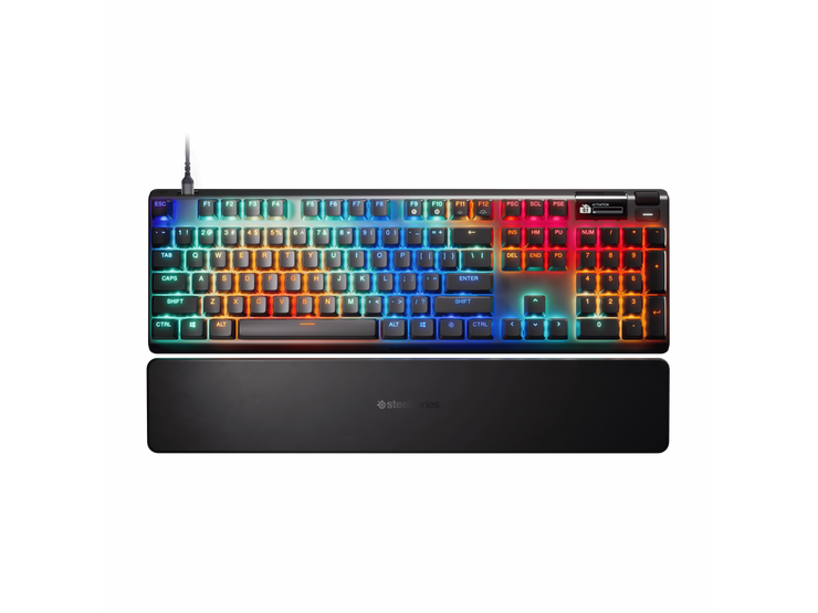 SteelSeries 64660 Apex Pro Gen 3 Full Size Wired HyperMagnetic Gaming Keyboard - With Rapid Tap, Rapid Trigger, Adjustable Actuation Gaming Keyboard