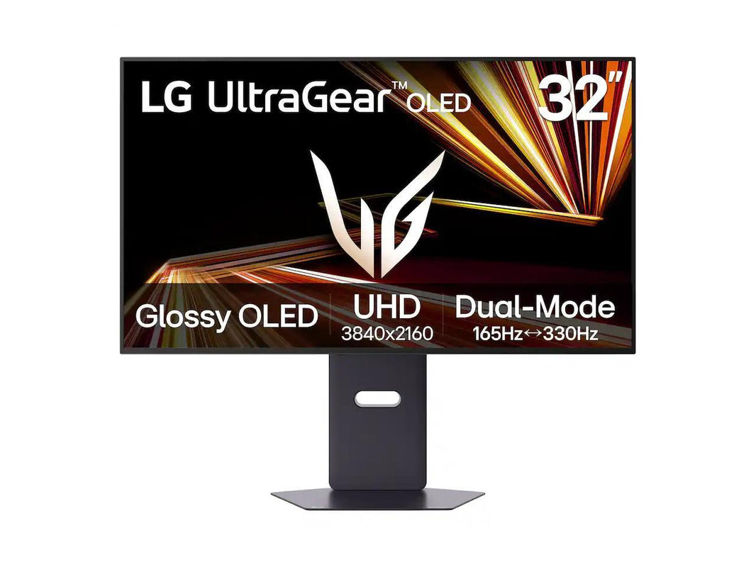 LG 32GX850A-B 32" UltraGear 4K UHD (3840 x 2160) Glossy OLED Gaming Monitor, Dual-Mode 165Hz/330Hz, 0.03ms, G-SYNC, FreeSync Premium Pro, TrueBlack 400, HDMI, DP, Tilt/Height/Swivel/Pivot Stand, Black