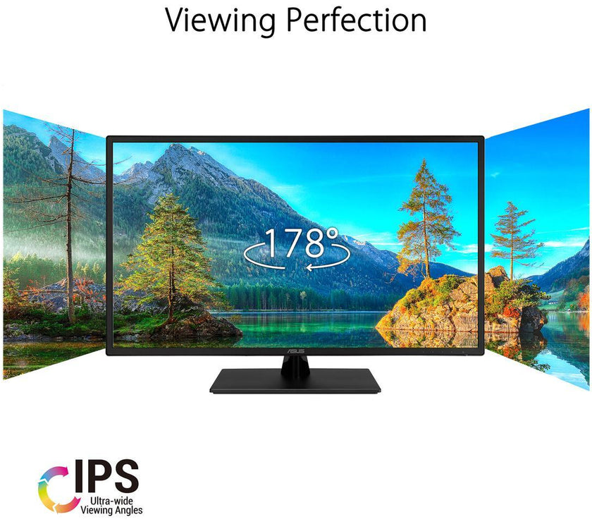 ASUS 31.5" 1080P Monitor (VA329HE) - Full HD, IPS, 75Hz, Adaptive-Sync, Eye Care, Low Blue Light, Flicker Free, HDMI, VGA, Wall Mountable, Tilt Adjustable