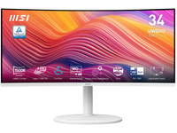 MSI 34" 120 Hz VA UWQHD Monitor 1ms (MPRT) / 4ms (GTG) Adaptive-Sync 3440 x 1440 Adobe RGB / DCI-P3 / sRGB: 92% / 95% / 119% Curved Modern MD342CQPW