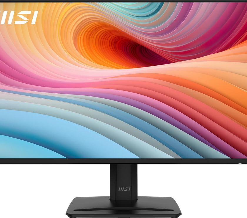 MSI PRO MP242A E2 24-inch IPS 1920 x 1080 (FHD) Gaming Office Monitor, 120Hz, Adaptive-Synch, HDR Ready, HDMI, VGA Port, Display Port,VESA Mountable, Tilt, Speaker, 4-side slim bezel ,1ms, Black