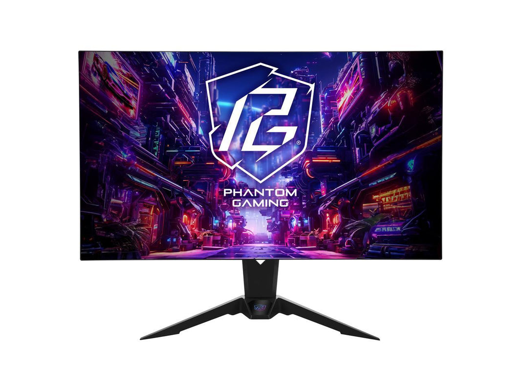 ASRock Phantom Gaming Monitor 31.5" 240Hz 4K/UHD (3840x2160) Flat WOLED, 0.03ms (GTG), 99% DCI-P3 / 132% sRGB Color Space, 2 x HDMI 2.1, 2 x DisplayPort 1.4, 3 x USB, PGO32UFS
