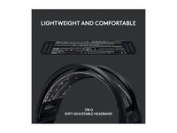 Logitech G733 Lightspeed Wireless Gaming Headset with Suspension Headband, Lightsync RGB, Blue VO!CE mic technology and PRO-G audio drivers - Black