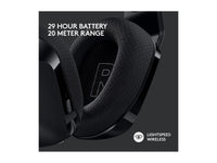 Logitech G733 Lightspeed Wireless Gaming Headset with Suspension Headband, Lightsync RGB, Blue VO!CE mic technology and PRO-G audio drivers - Black