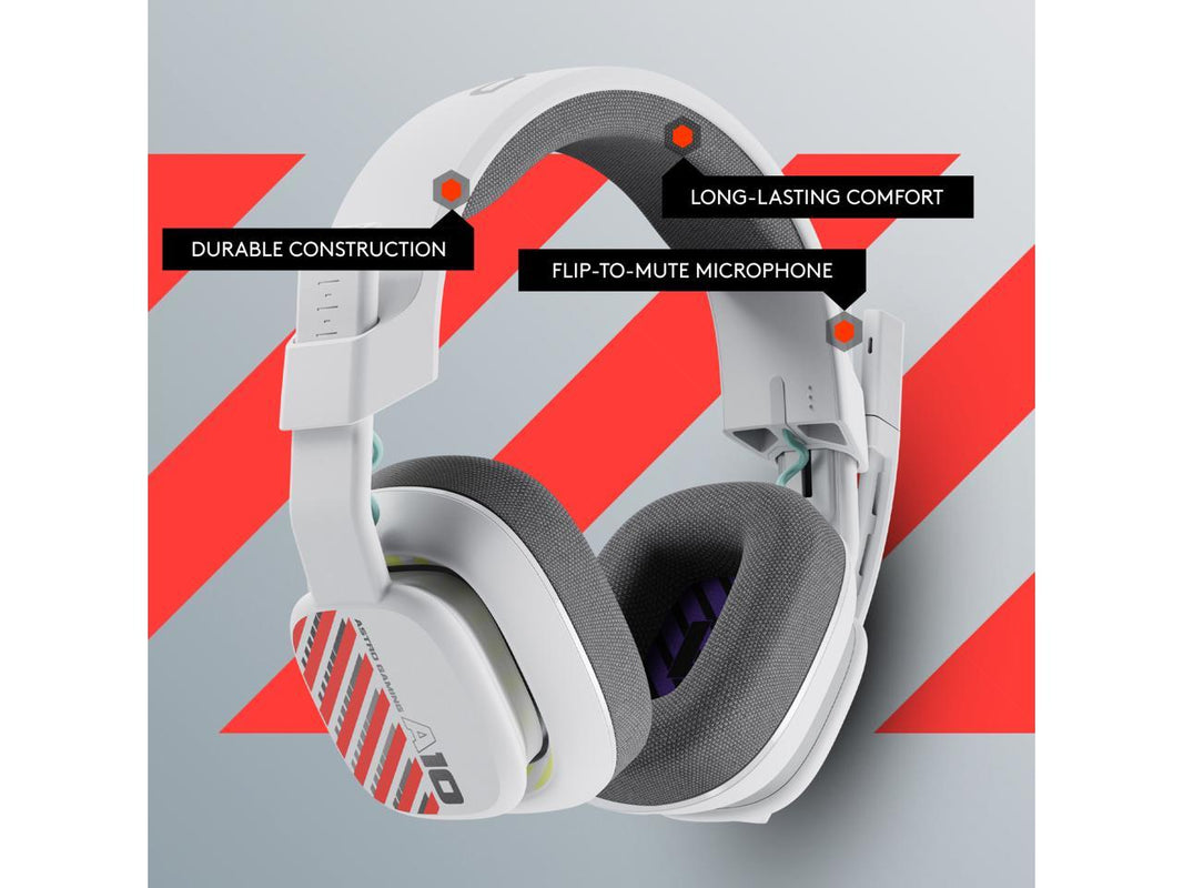 ASTRO Gaming A10 Gen 2 Wired Headset for Xbox Series X|S, PC & Nintendo Switch - White