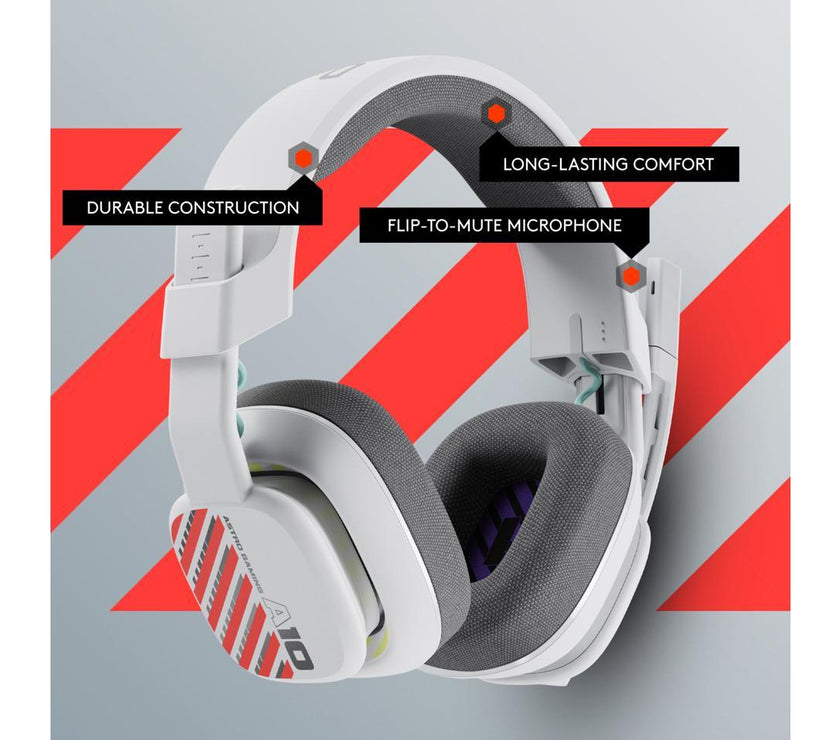 ASTRO Gaming A10 Gen 2 Wired Headset for Xbox Series X|S, PC & Nintendo Switch - White