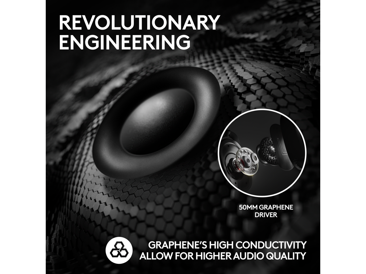 Logitech G PRO X2 LIGHTSPEED Wireless Gaming Headset, Detachable Boom Mic, 50mm Graphene Drivers, DTS:X Headphone 2.07.1 Surround, Bluetooth/USB/3.5mm Aux, for PC, PS5, PS4, Nintendo Switch - Black