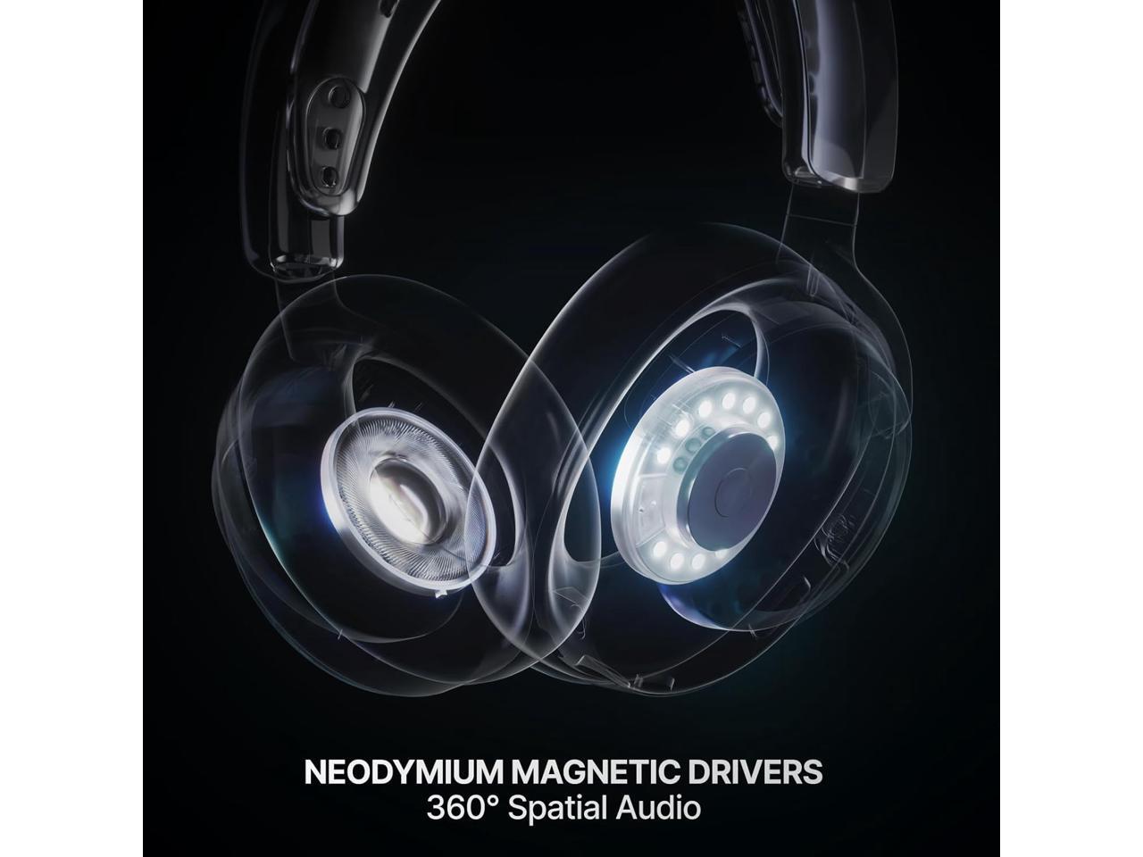 SteelSeries Arctis Nova 7P Wireless Gen 2 Gaming Headset - Real-Time App Control, 50+ HR Play, Neodymium Magnetic Drivers, Mix 2.4GHz/Bluetooth, PS5, PS4, PC, Switch 1/2, Mobile - White