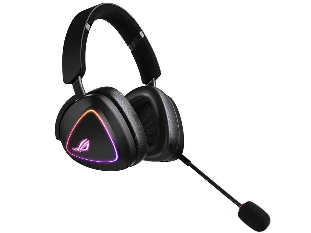 ASUS ROG Delta II Wireless Gaming Headset (50mm Titanium Drivers, ROG SpeedNova, 10mm Super-Wideband Mic, 110+HR Battery, DualFlow Audio, BT, 2.4 GHz, 3.5 mm, For PC, Switch, PS4, PS5, Xbox) - Black