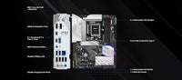 ASRock Z890 Pro RS WiFi 6E Intel Core Ultra LGA1851 RL-ILM ATX Motherboard DDR5 8666 MHz 256 GB Thunderbolt M.2