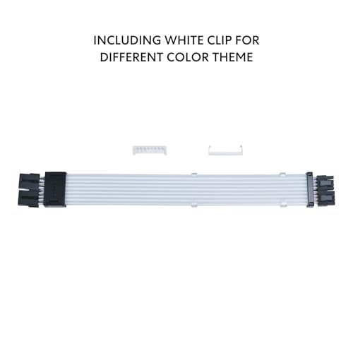 Lian Li Strimer Wireless 8-Pin GPU RGB Power Extension Cable, 2.4GHz Wireless Lighting Control, 382mm (15.03 in) 8 Light Guides, Controller Required (Not Included) (PW8-1W)
