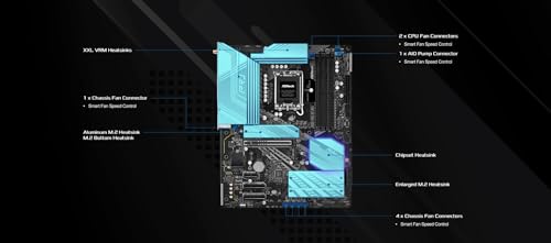 ASRock Z890 Pro RS WiFi 6E Intel Core Ultra LGA1851 RL-ILM ATX Motherboard DDR5 8666 MHz 256 GB Thunderbolt M.2