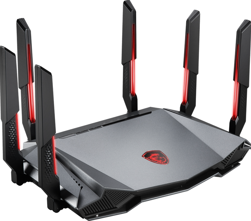 MSI RadiX AXE6600 WiFi 6E Tri-Band Gaming Router  support 2.5GHz/5GHz/6GHz, AI QoS support