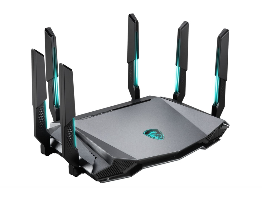 MSI RadiX AXE6600 WiFi 6E Tri-Band Gaming Router  support 2.5GHz/5GHz/6GHz, AI QoS support