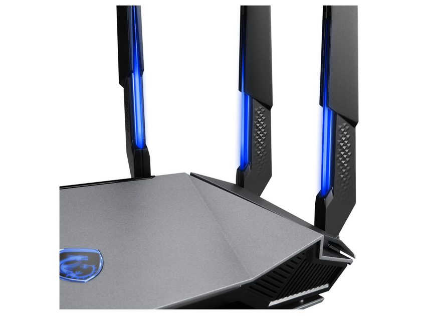 MSI RadiX AXE6600 WiFi 6E Tri-Band Gaming Router  support 2.5GHz/5GHz/6GHz, AI QoS support